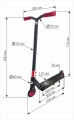 Самокат трюковый FLEXTER "VORTEX" колеса 110мм, диск из алюминия, ABEC-9, черный-красный